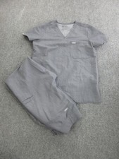 FIGS Scrub Top Pants Set Womens M Gray Technical Collection Catarina Scrubs