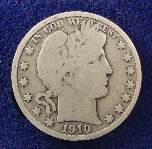 RARE Beautiful 1910-S U.S. Barber Half Dollar (SILVER) KM 116