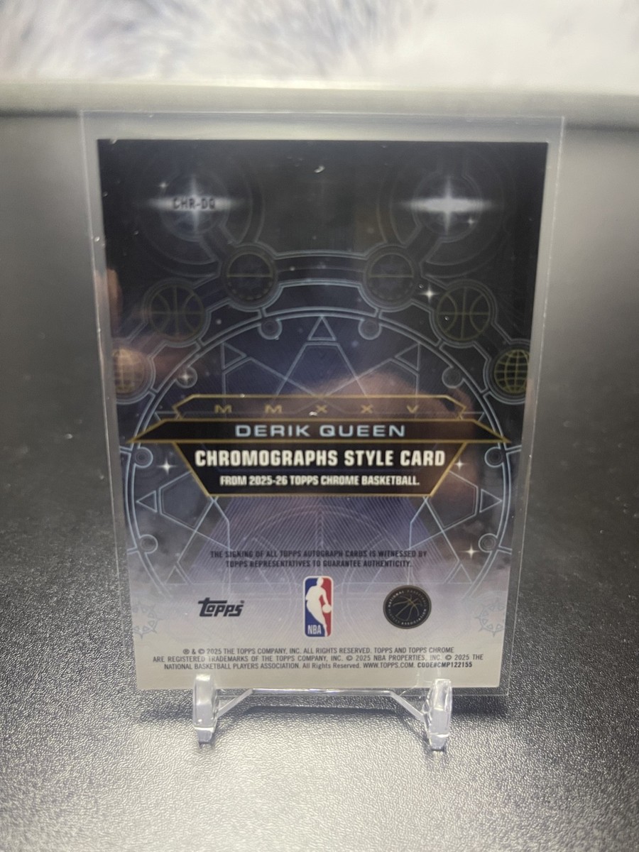 2025-26 Topps Chrome Basketball Derik Queen Auto Chromographs | eBay