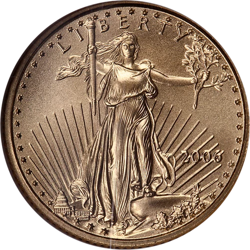 2006 Gold American Eagle $5 NGC MS70 1st Strike Red Label