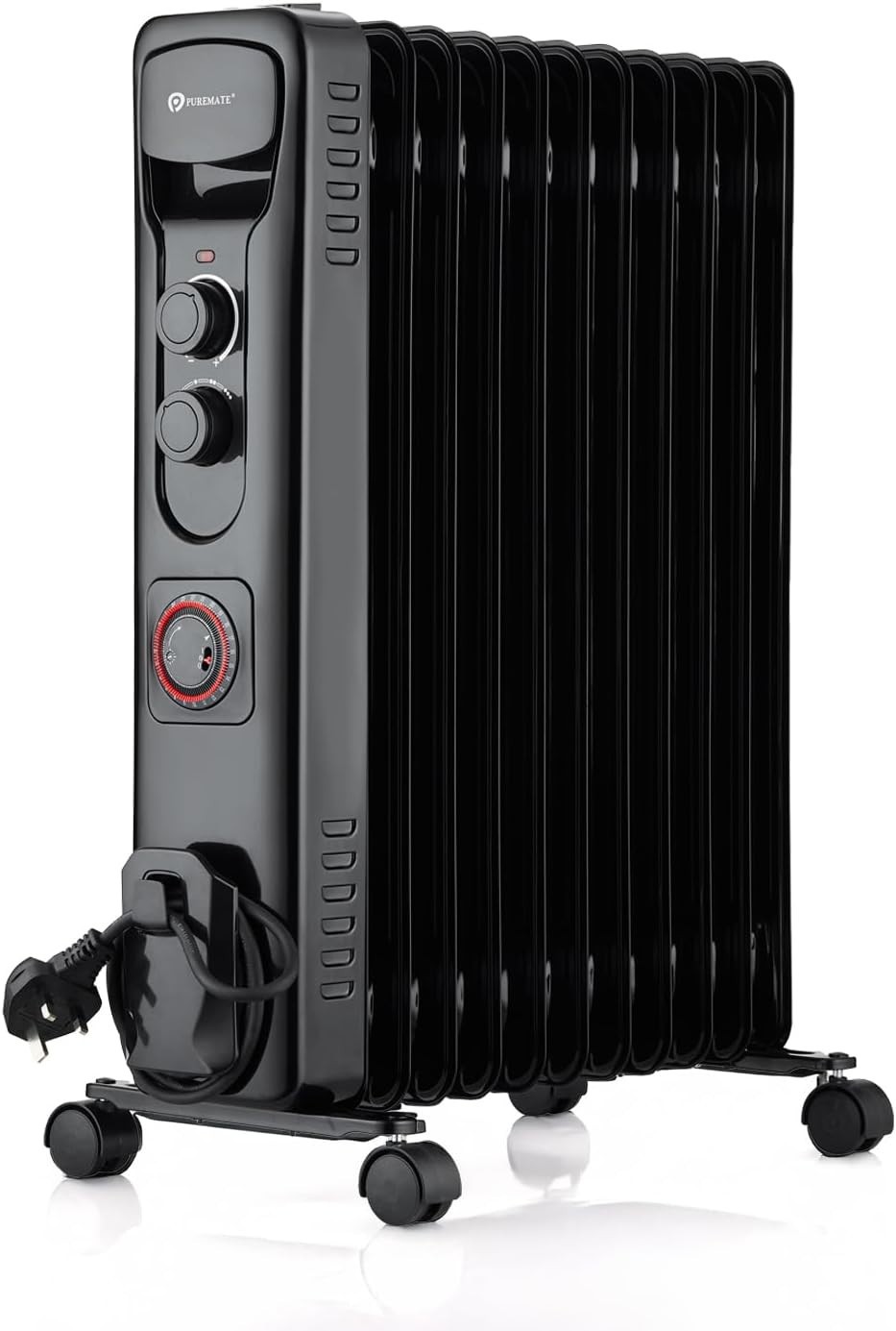 Oil Filled Radiator 2500W Portable 11 Fin Electric Heater Adjustable Temperature