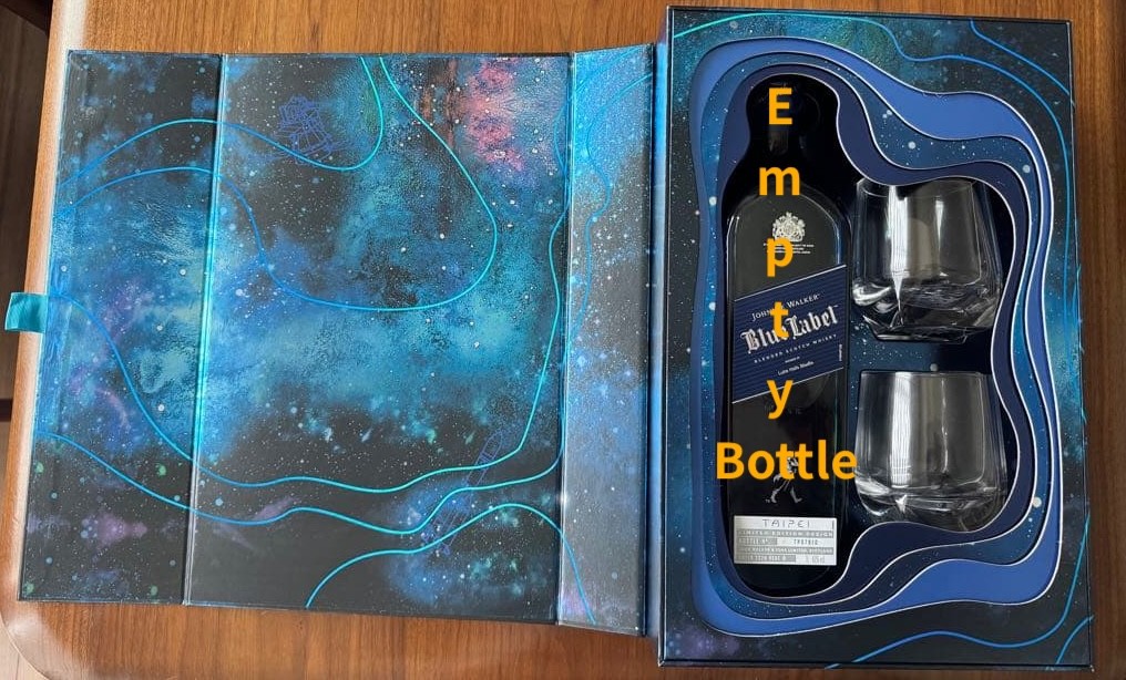 Johnnie Walker Blue Label Space-Themed Limited Edition Empty Bottle Collectible