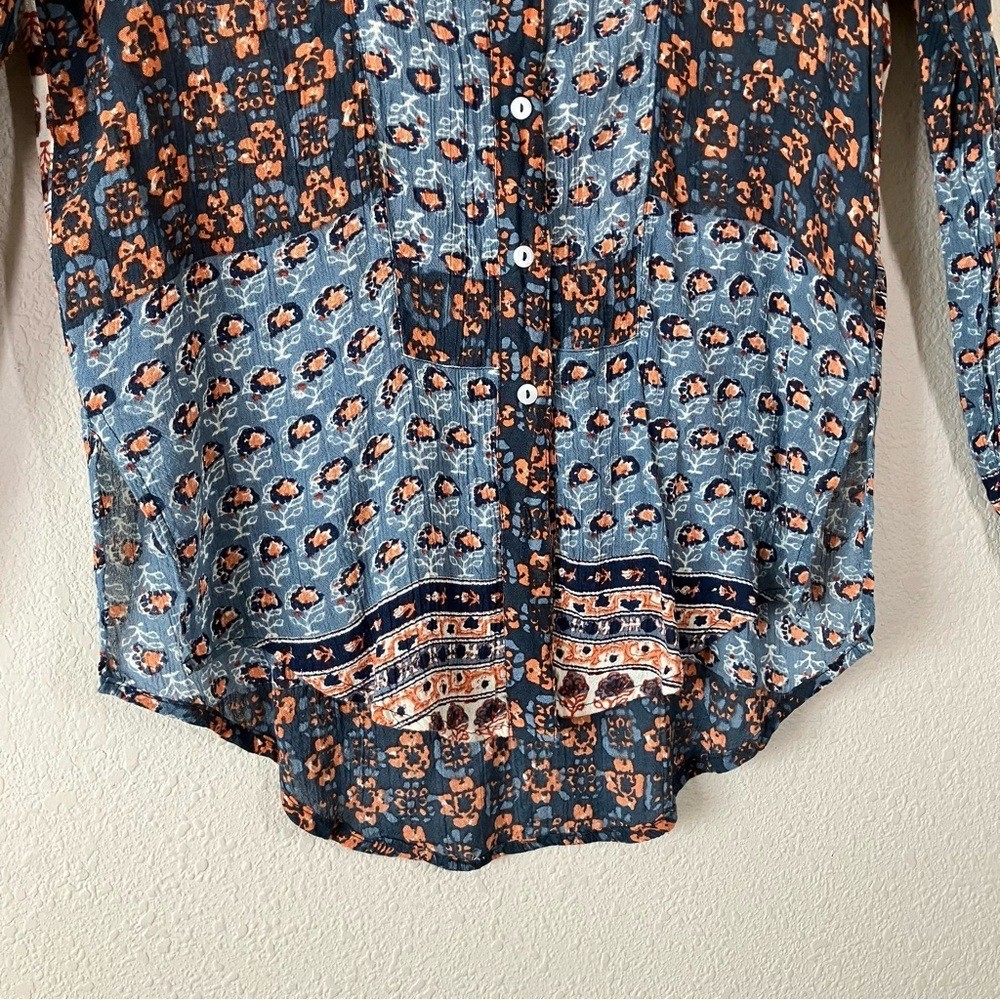 FREE PEOPLE FP ONE Samba Patchwork Button Up Shir… - image 4