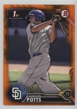 2016 Bowman Draft Draft Picks Orange 1/25 Hudson Potts #BD-52 1b9b