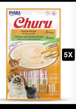     50 Tubes Inaba Churu Creamy, Lickable Wet Cat Treats, 0.5 oz, Chicken