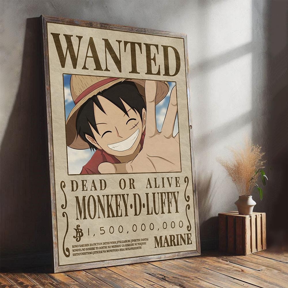 Póster Luffy de una pieza - Arte de pared clásico en lienzo para fanáticos
