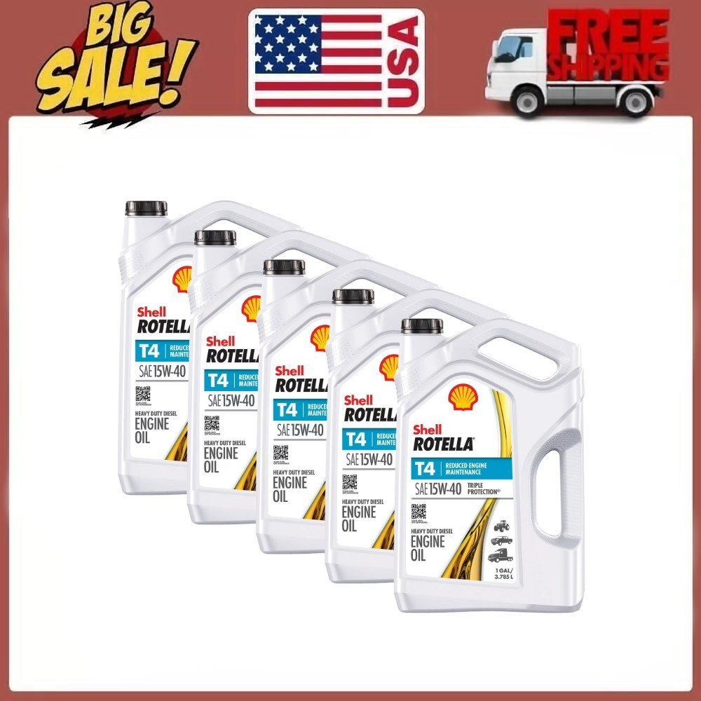 Shell Rotella T4 Triple Protection 15W-40 Diesel Engine Oil,