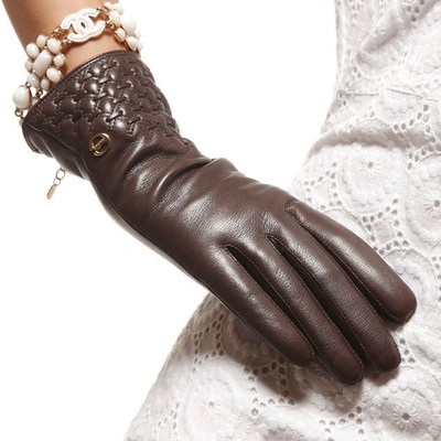 Ladies Woman Genuine Nappa Leather Gloves Cashmere Lined On Sale #EL032NR