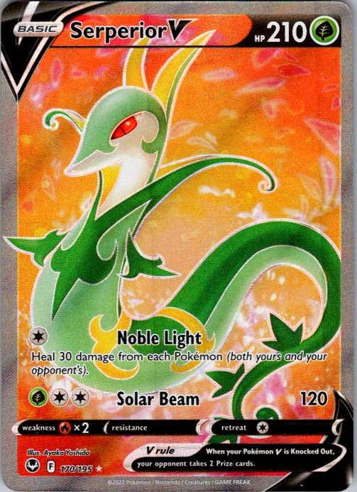 Pokemon | SWSH12: Silver Tempest | Serperior V (Full Art) | 170/195 | NM Holo