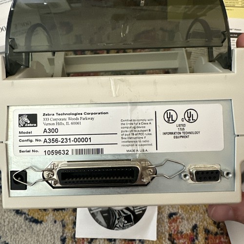 Zebra A300 Direct Thermal Bar Code Label Printer, ZPL WORKS - *NO CABLES* - 第 7/10 張圖片