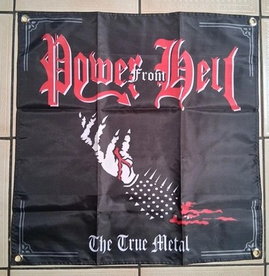 Power From Hell The True Metal 2x2 Ft Banner Flag