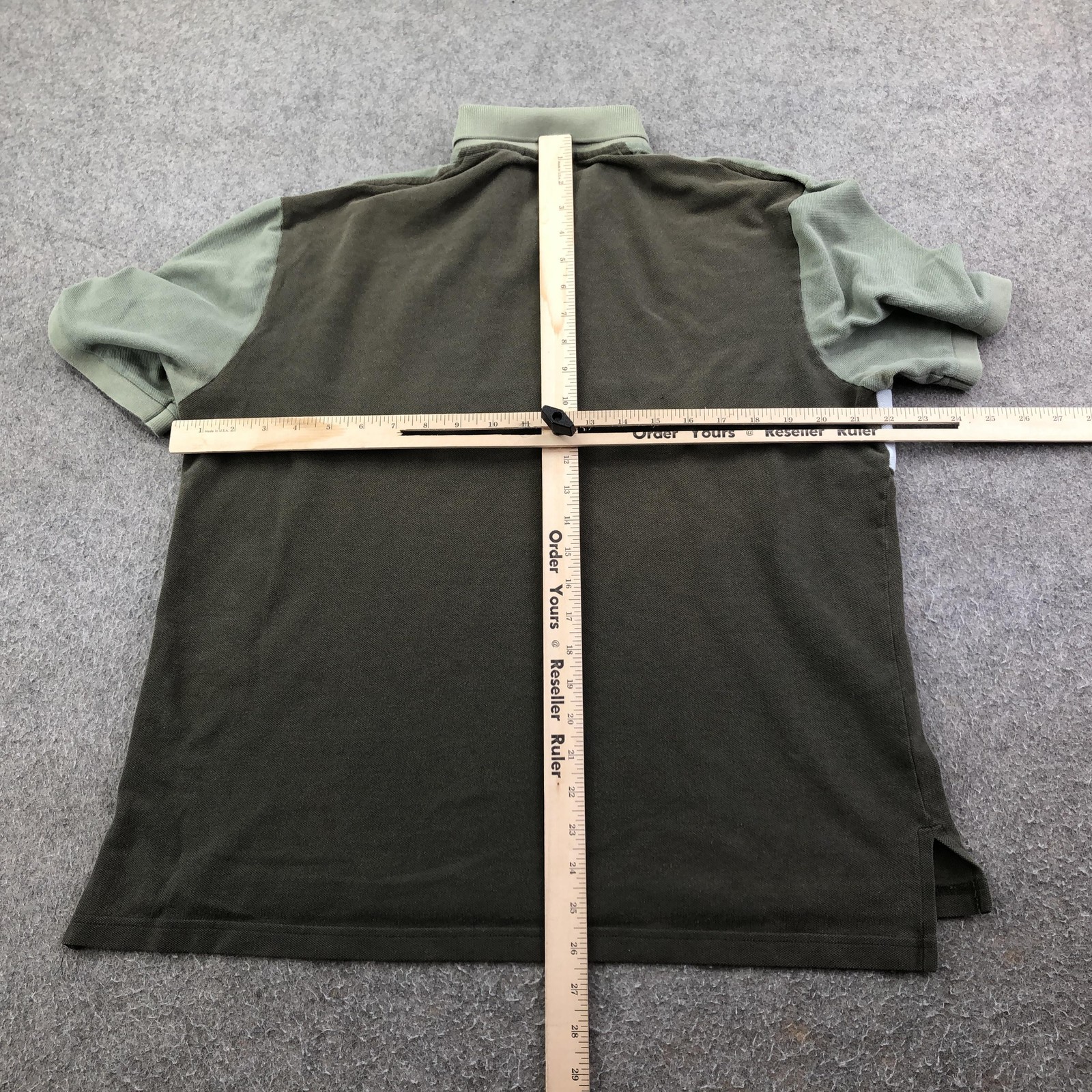 Lacoste Polo Shirt Mens XL Green Colorblock Big Logo Pique Knit Casual thumbnail 9