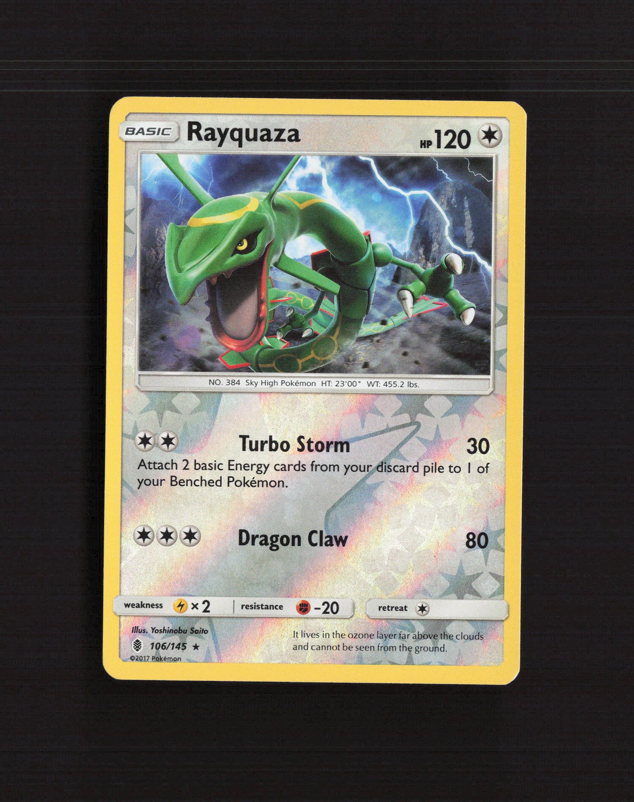 Rayquaza 106/145 Guardians Rising Reverse Holo Pokemon Card LP+