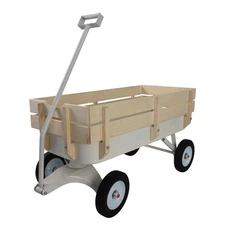 All Terrain Outdoor Carriage with Wooden Railings Solid Tires