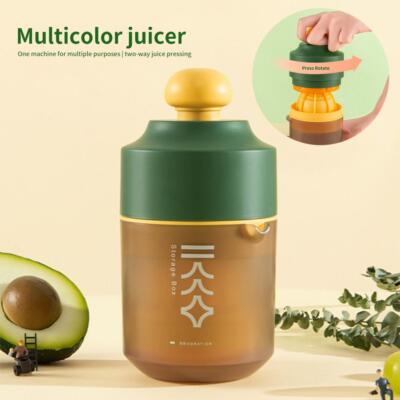 Green Mini Portable Manual Juicer Fruit Orange Lime Lemon Fresh Homemade Squeeze