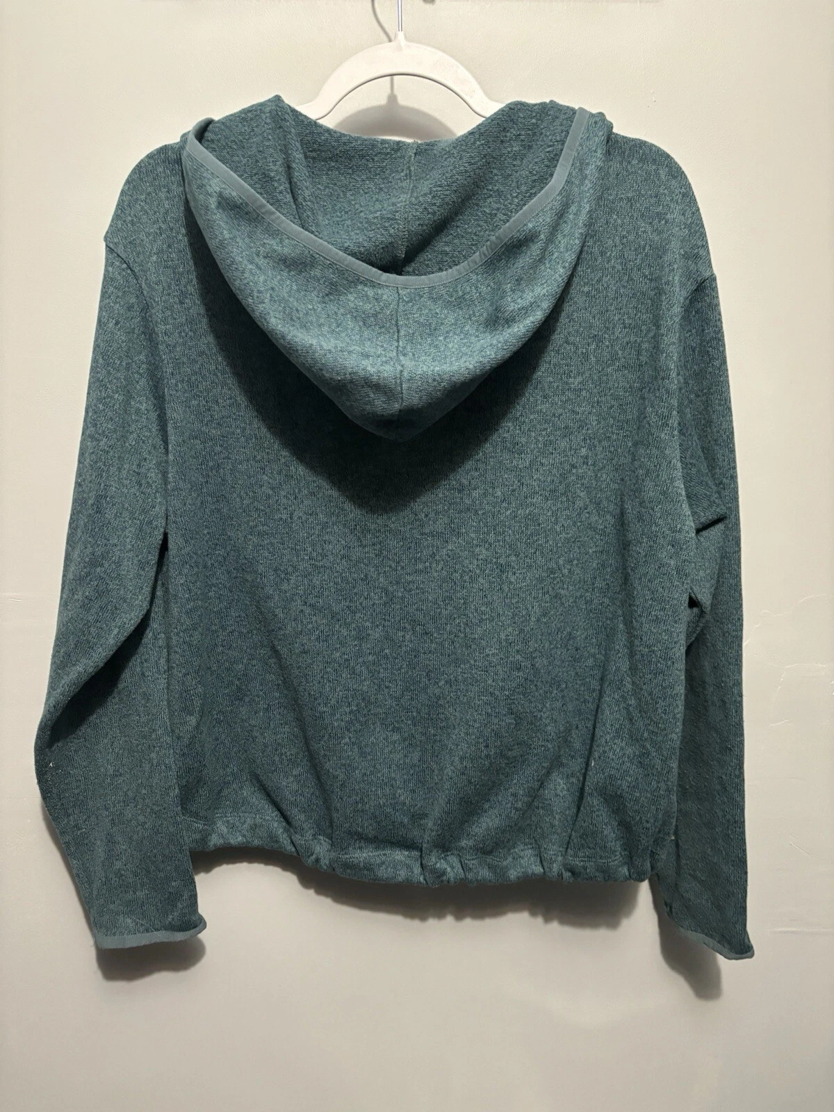 UNDERCOVER Victoria's Secret ROSA accogliente felpa con cappuccio loungewear taglia L verde tempo libero