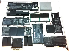 Lot of 10 Laptop Batteries Toshiba Dell Apple Cell Recovery Untested AS IS MIX9