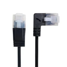 Ultra Slim Cat6 Ethernet Cable 2m Left Angle 90° RJ45 Laptop Router LAN