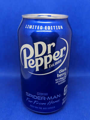 DR. Pepper Dark Berry Limited Edition UNOPENED FULL 12 OZ Can Spiderman Mysterio