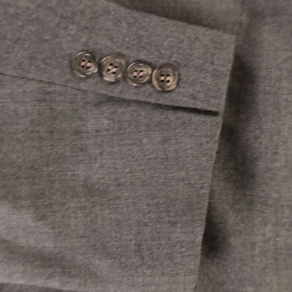 Bill Blass Jacket L Gray Heather 100% Worsted Wool Twill Blazer Sport Coat 44L - Imagem 3 de 4