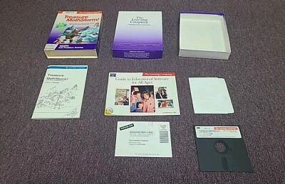 The Learning Company Treasure MathStorm Vintage Big Box PC Game