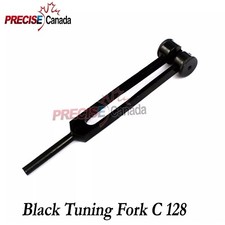 128 Hz Medical-Grade Tuning Fork with Fixed Weights Aluminum C 128 Black Color
