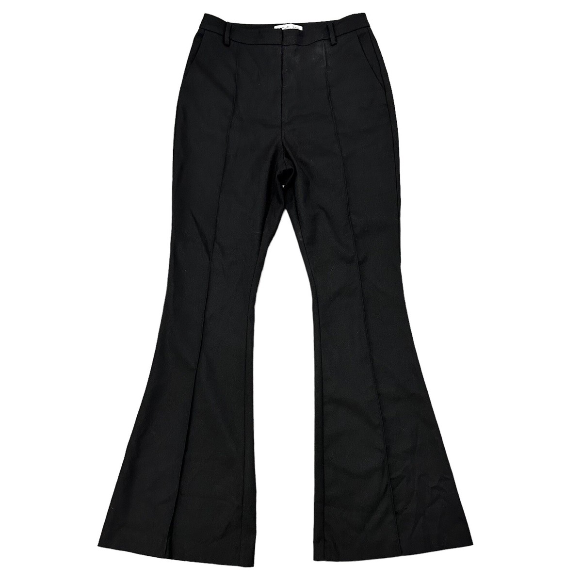 Rachel Zoe Women flare bell trouser Pants Black tall long 34