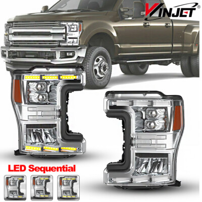 LED Sequential Headlights for 2017 2018 2019 Ford Super Duty Signal Head Lamps