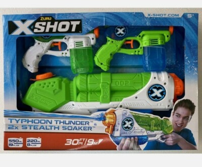 X-Shot Zuru Wasserpistolen Pistolen X3er Pack Taifun Thunder Stealth Soakers Alter 5+ 