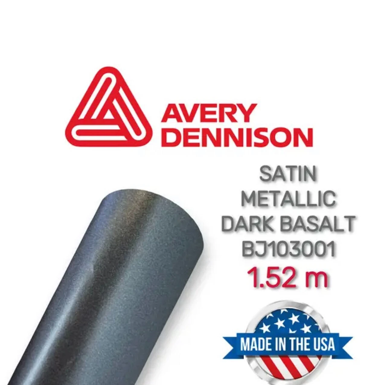 AVERY DENNISON SWF Y143 SATIN GRIS BASALTE FONCÉ PREMIUM FILM ENVELOPPANT SUPRÊME