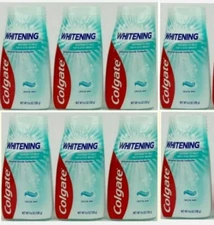 Lot of 8 - Colgate Whitening Crystal Mint Toothpaste 4.6 oz. EXP 01/2027