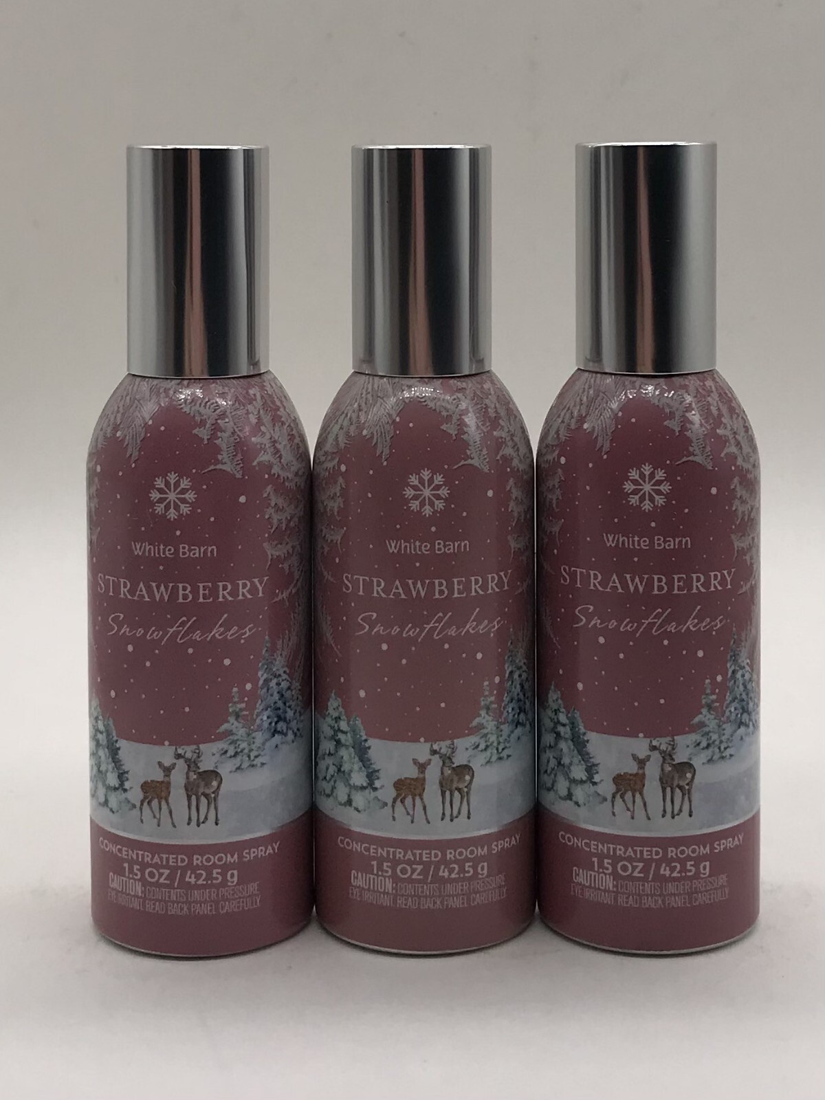 3 Bath & Body Works STRAWBERRY SNOWFLAKES Concentrated Room Spray