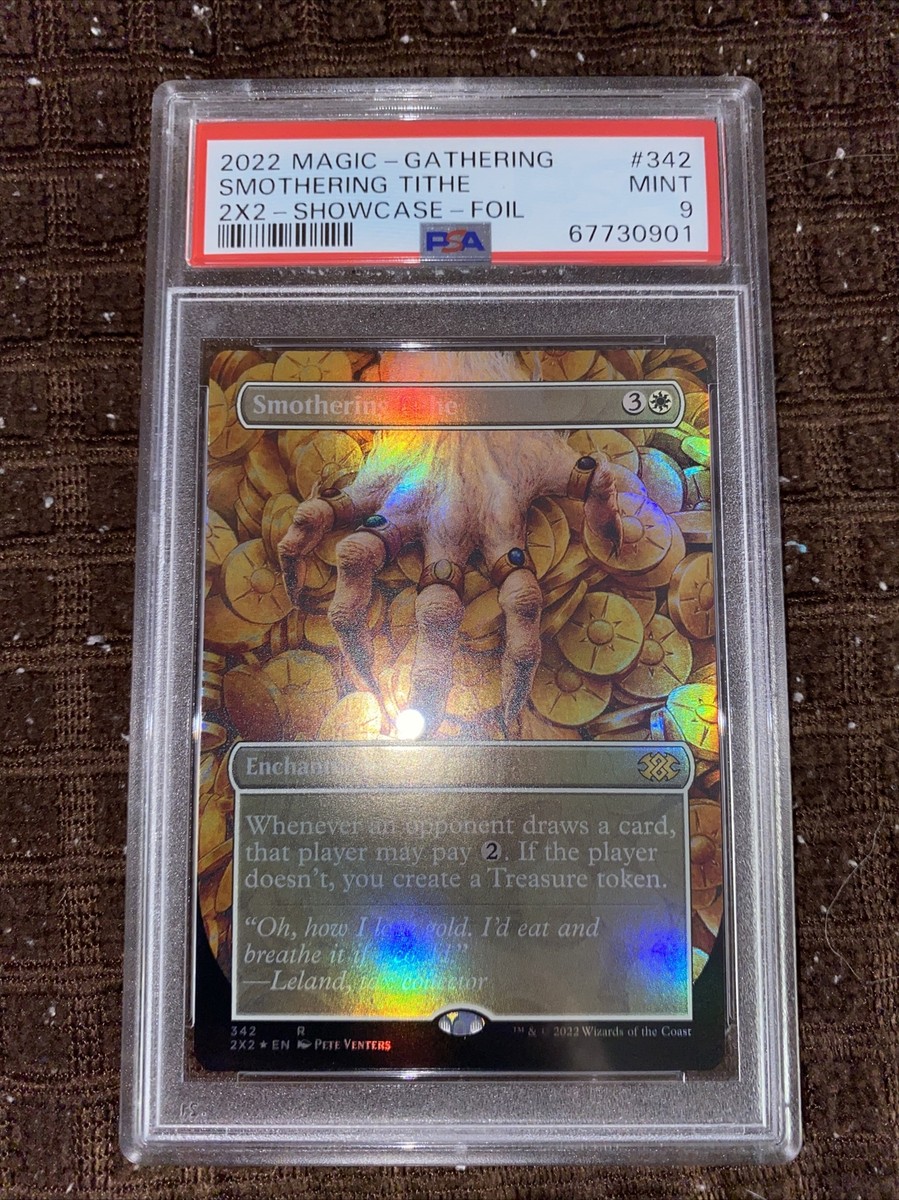 PSA 9 Mint MTG Foil Smothering Tithe Borderless | eBay