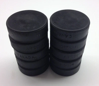 Official NHL Hockey Pucks - 10 Pack of Black Hockey Practice Puck Official 6 oz
