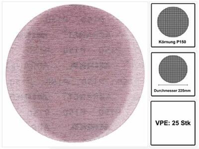 Mirka 5422302515 Abranet Grip P150 225 MM Von Durchmesser Packung Von 25 Teile