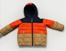The Childrens Place Coat Jacket Puffer Sz 2T Poly Acrylic Gold Orange Blue Lined
