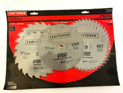 NEW Craftsman Steel Circular Saw Blade 5 Piece Pack 932302 71/4''