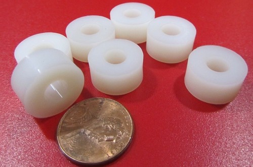 25 Rondelles D'espacement Nylon 66 - 5/8" OD, .252" ID, 5/16" Long, Pour Vis 1/4", Non Filetées