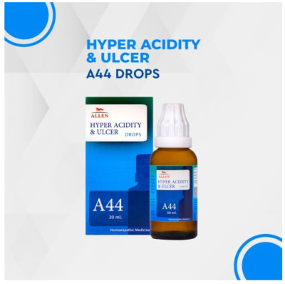 2 x Allen A44 Homeopathy Hyper Acidity & Ulcer Drops (30ml)