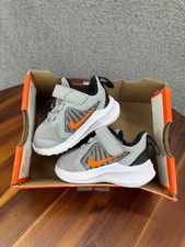 Nike Boys Toddler Downshifter CJ2068 001 Shoe Size 2C Gray Orange Sneakers