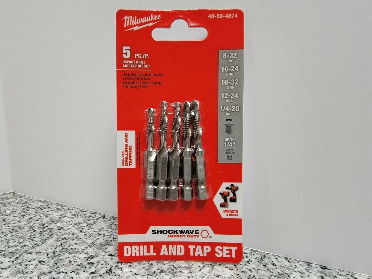 Milwaukee Shockwave SAE Impact Drill Tap Bit Set 48 89 4874 5