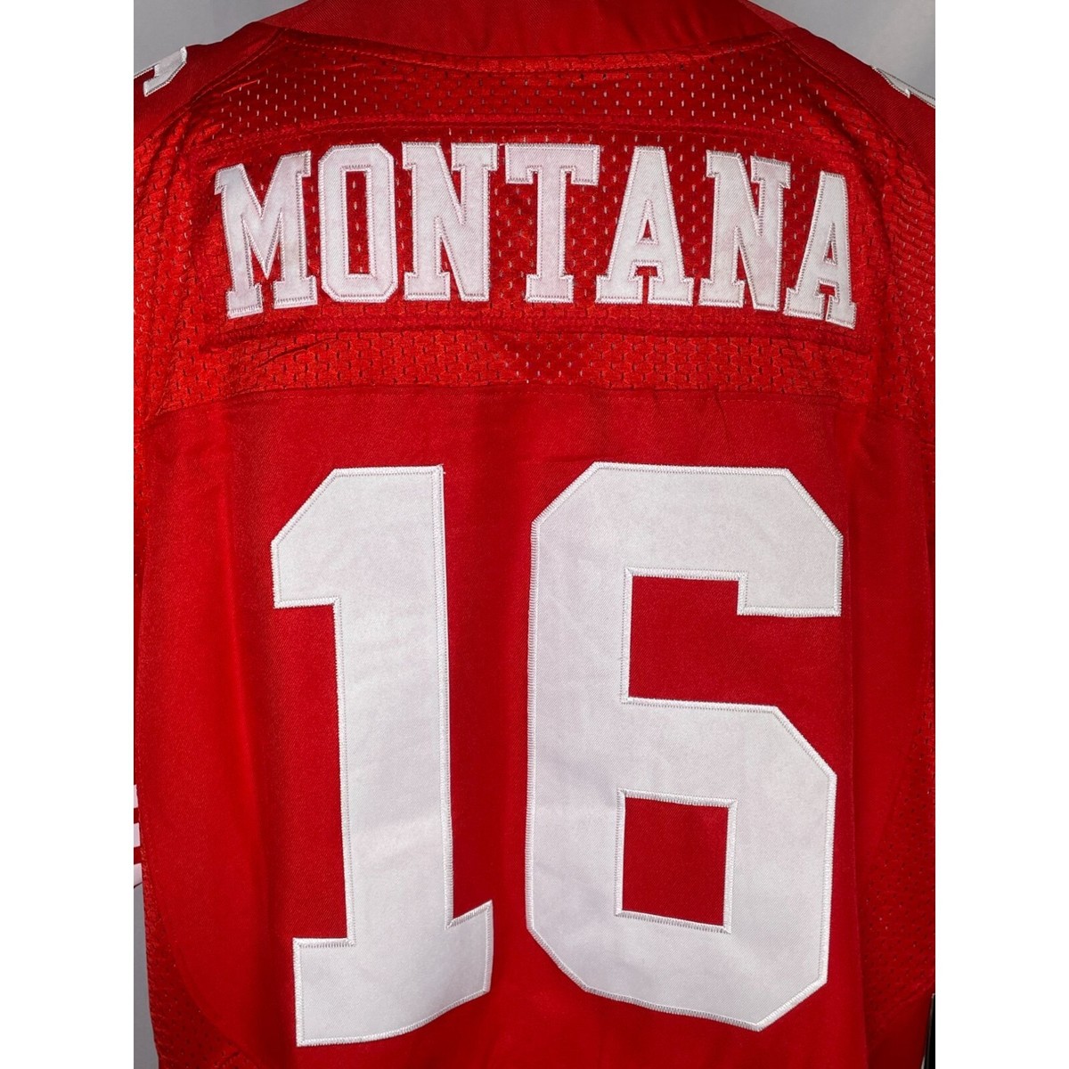 サンフランシスコ49ers モンタナ ジャージ 16 Joe Montana #16 San Francisco 49ers NFL Nike Red Home Jersey Men's