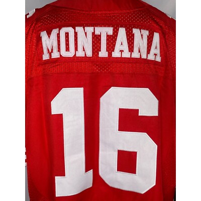 Joe Montana #16 San Francisco 49ers NFL Nike Red Home Jersey Men's