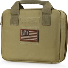 Pistol Soft Case Handgun Tactical Range Bag Gun Pouch Shooting Lockable Storage