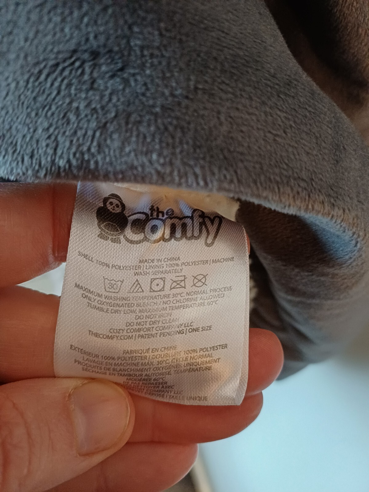 Really Warm Wearable Grey Hooded Blanket The Comfy from Costco Unisex