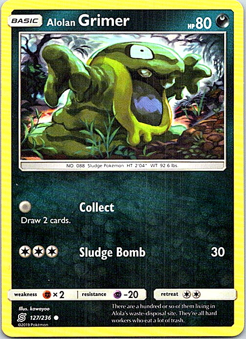 Alolan Grimer 127/236 Pokemon Unified Minds Regular Light Play