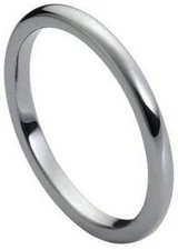 2mm Tungsten Carbide High Polish Classic Dome Wedding Band Ring