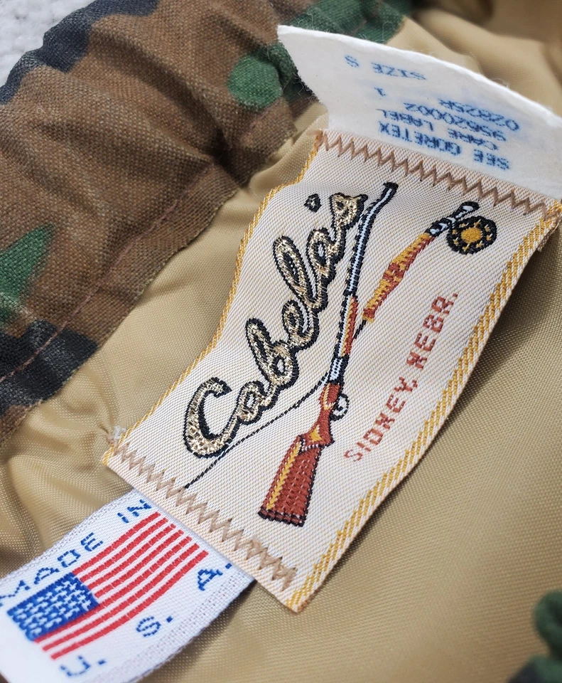 Vintage Cabela’s Gore-Tex Camo Pants Mens Small Lined Elastic Waist Hunting - Image 4 of 4