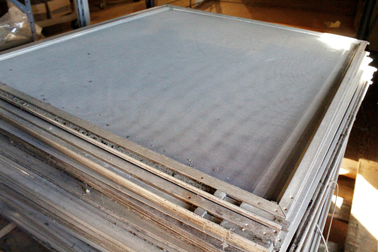 LOT of 43 Vintage Aluminum Storm Window Screens for Double Track