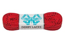 Red - 120 inch 305 cm ORIGIN by Derby Laces Waxed 1cm Wide Lace for Skating...
